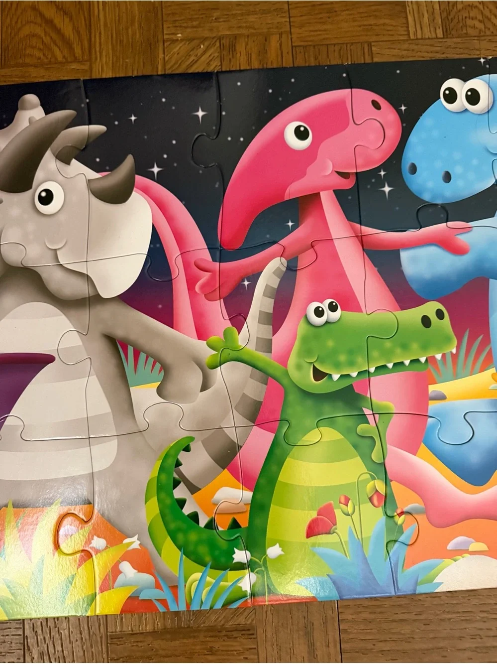 Color Dancing Dinos 5 Feet Long Puzzle - Multicolor 50+ Pieces 3-6 Years
